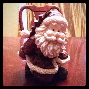 Solid heavy Santa wine Bottle holder